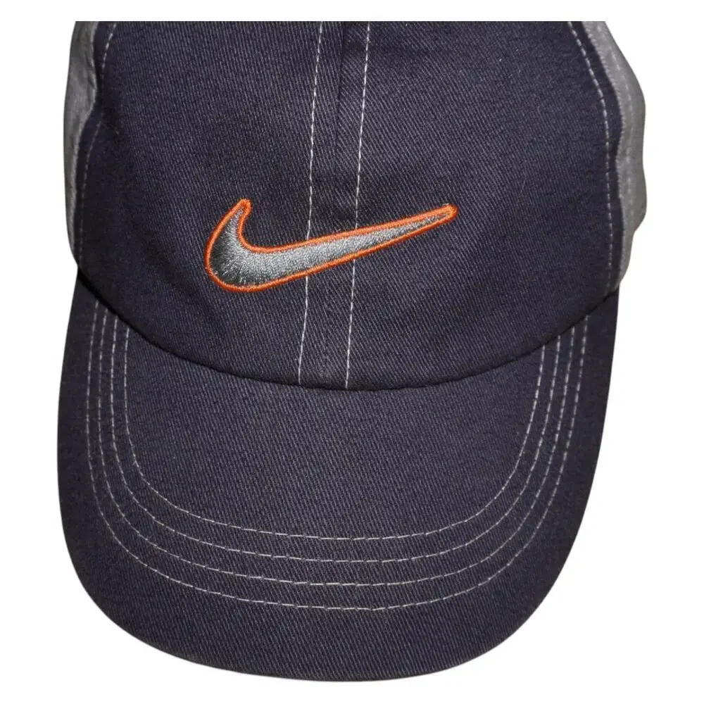 Vintage Nike Toddler Cap Two-Tone Gray & Navy Adjustable Strapback Hat